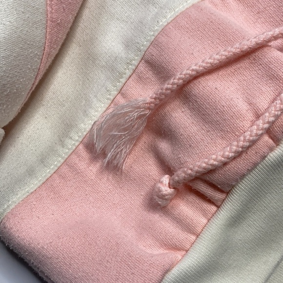 Vintage Sports Accent Pink White Striped Pullover Sweatshirt Size Small - Picture 7 of 7